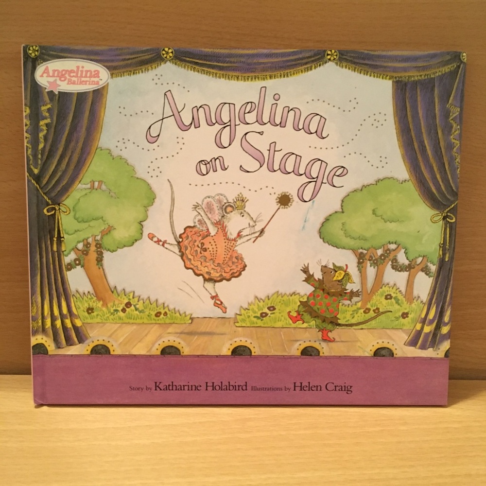 EUC Angelina Ballerina on Stage Hardcover HC Book Large rectangular format